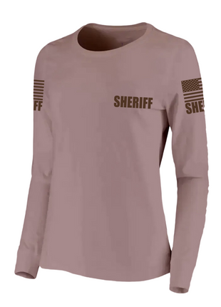 Tan Sheriff Women's Shirt - Long Sleeve - FEDS Apparel
