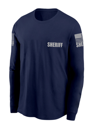 Navy Blue Sheriff Men's Shirt - Long Sleeve - FEDS Apparel