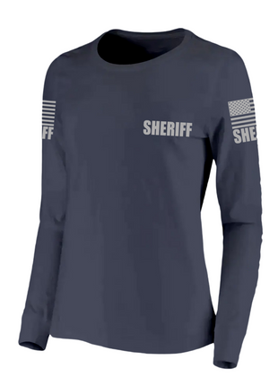 Navy Blue Sheriff Women's Shirt - Long Sleeve - FEDS Apparel