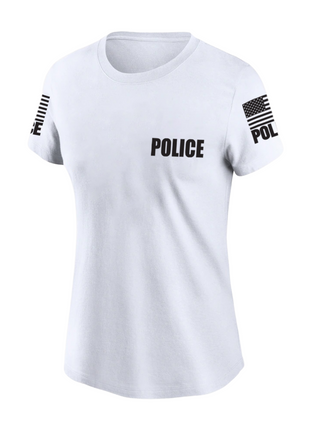 White Police Women's Shirt - Short Sleeve - FEDS Apparel