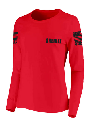 Red Sheriff Women's Shirt - Long Sleeve - FEDS Apparel