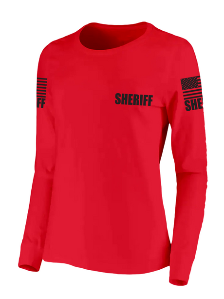 Red Sheriff Women's Shirt - Long Sleeve - FEDS Apparel