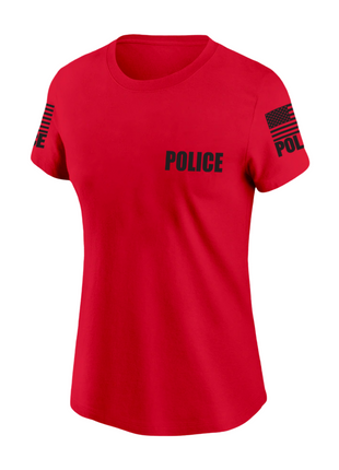Red Police Women's Shirt - Short Sleeve - FEDS Apparel