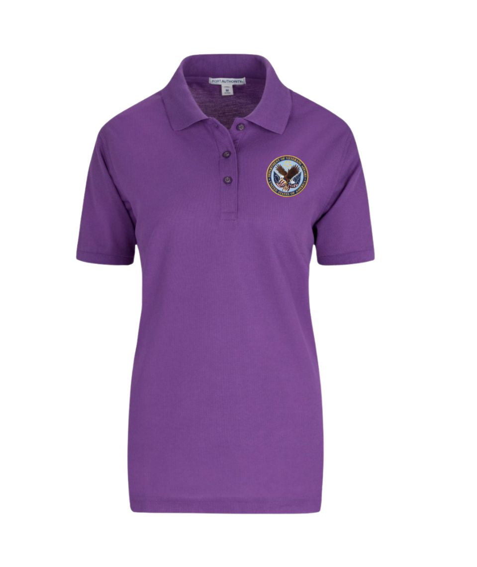 PURPLE Veterans Affairs Polo- Women's Short Sleeve