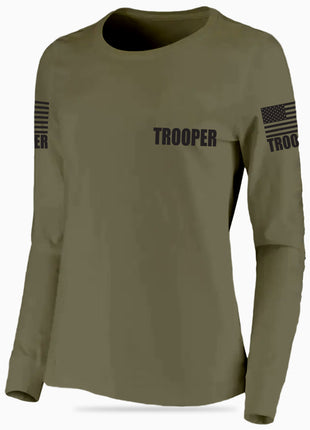 Drab Green Trooper Women's Shirt - Long Sleeve - FEDS Apparel
