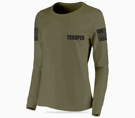 Drab Green Trooper Women's Shirt - Long Sleeve - FEDS Apparel