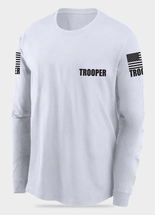 White Trooper Men's Shirt - Long Sleeve - FEDS Apparel